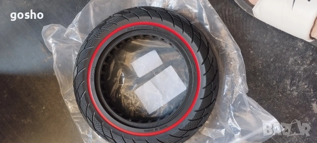 Плътна бандажна гума 10x2.125 с червен ринг 