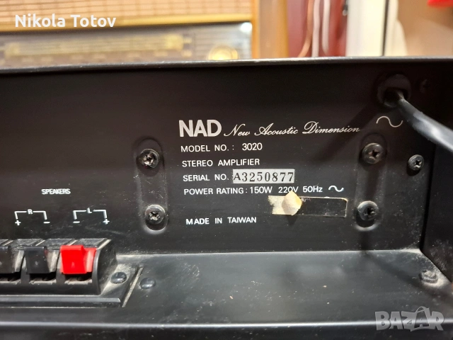 Продава се легендарния усилвател NAD-3020. , снимка 6 - Ресийвъри, усилватели, смесителни пултове - 54033915