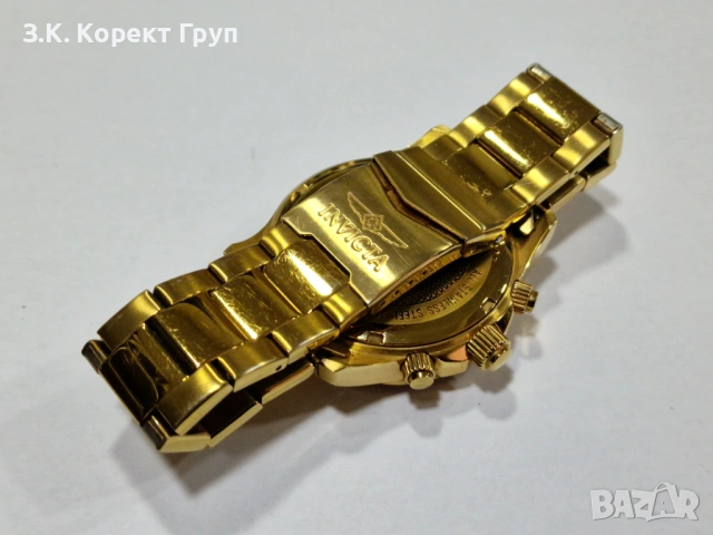 Часовник Invicta Specialty Chronograph Gold Model 1423, снимка 7 - Мъжки - 54324254