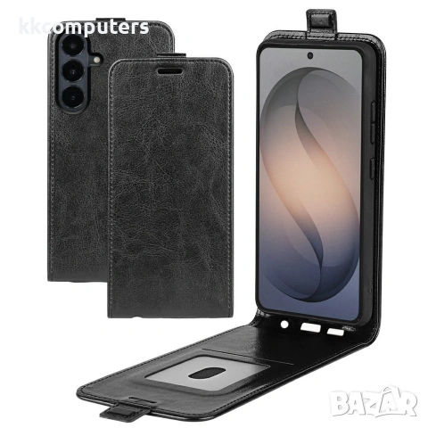 Samsung Galaxy S26 FE Калъф - Вертикален флип, Картодържател, Кожен, 4 цвята, снимка 4 - Калъфи, кейсове - 55036147