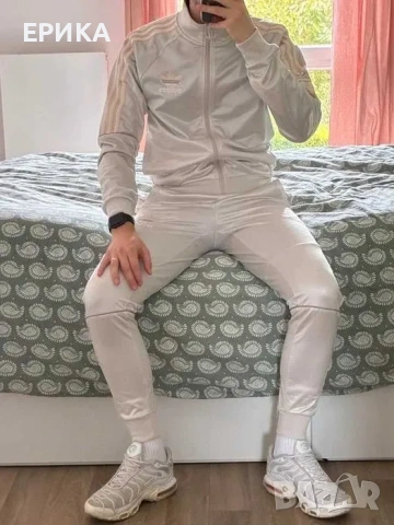 ADIDAS SILVER сребрист tracksuit pants анцунг, снимка 6 - Спортни дрехи, екипи - 54438166