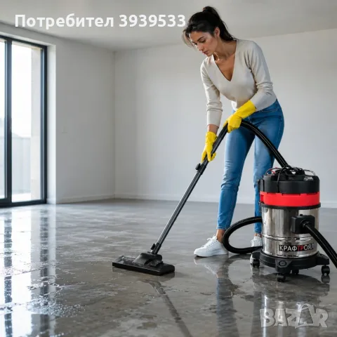 Прахосмукачка KraftRoyal 601-B20 за сухо и мокро почистване - 1200W, 20L, снимка 6 - Прахосмукачки - 55434171