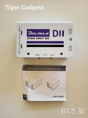Bolanle D2 пасивен стерео DI Box 2-канален с XLR, -15dB PAD, Ground Lift и Phase Reverse, снимка 7 - Ресийвъри, усилватели, смесителни пултове - 55562462