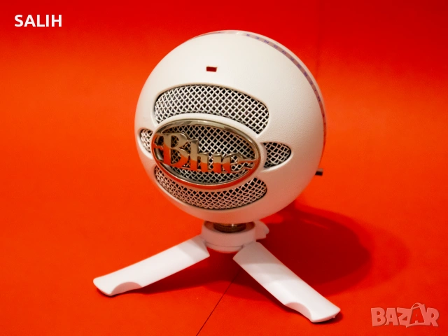 Blue Snowball Pro White Бял USB Микрофон за стрийминг, подкаст, гейминг, запис, влог