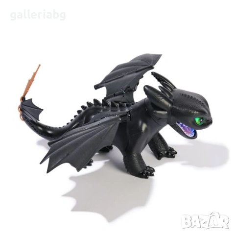 Интерактивен дракон Беззъб Toothless с 60+ звука и реакции – How to Train Your Dragon, снимка 4 - Електрически играчки - 54944836
