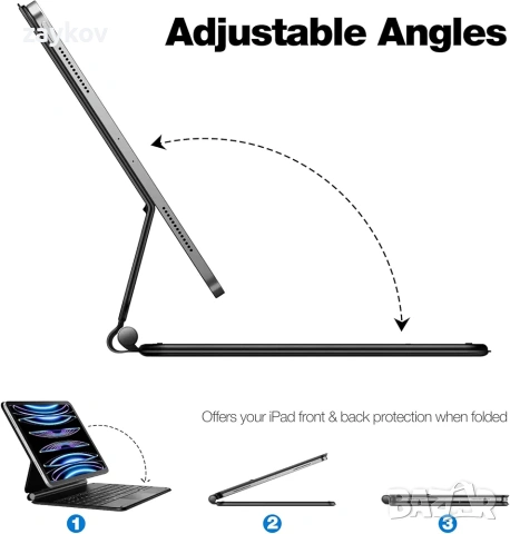 Калъф-клавиатура Dracool за iPad Air 11-инчов (M2) 2024 и iPad Pro 11 инча, снимка 4 - Друга електроника - 54201318