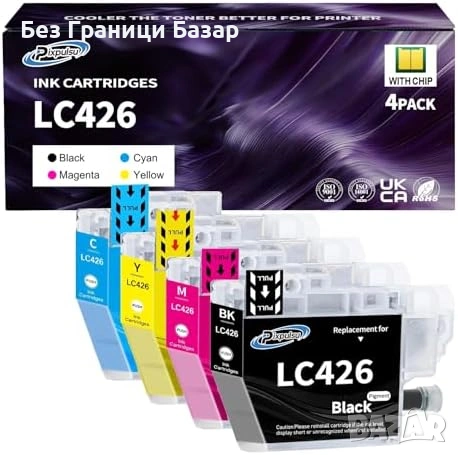 Нови Brother LC426XL съвместими касети черно циан магента жълто мастило принтер печат