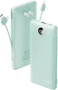Преносима батерия (power bank) VRURC, модел T1116, с капацитет 10000 mAh и вградени кабели, снимка 11