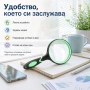 Професионална увеличителна джобна ръчна лупа голямо увеличение 10x четене злато книги телефон деца, снимка 7
