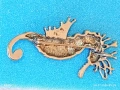 Изящно бижу дамска брошка в формата на Морско конче с Марказити 51643, снимка 8
