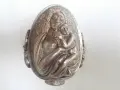 Православно гръцко сребърно иконно яйце проба 995, снимка 2