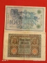 Две райхбанкноти 100 марки 1920г. / 100 марки 1908г. Германия редки за КОЛЕКЦИЯ 28297, снимка 1