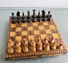 Малък дървен шах с 31 фигури , снимка 1