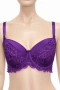 Hunkemöller сутиен 80E в наситено лилаво с дантела, снимка 1