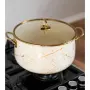 Тенджера Goldmann GM 8017-24B, 6.2L, 24x15см, Емайлирана, Индукция, Златист/Мрамор, снимка 2