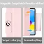 Нов Калъф за iPad Air 11 M4/M3/M2 розов магнитен въртящ се с гръб Защита Айпад, снимка 7
