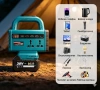 Преносим интелигентен инвертор с фенер + 2 батерии 38V, снимка 6