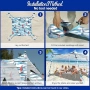 3x3м Плажна тента/ шатра за 8 човека, UPF 50+, 8 торби за пясък, Индиго, Rhino Valley, снимка 5