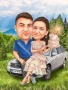 Карикатура 🎁Портрет 🌟Подарък 🎁Рожден Ден 💥Двойка ❤️ , снимка 11