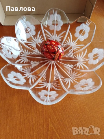 Кристална фруктиера , снимка 7 - Декорация за дома - 54069611