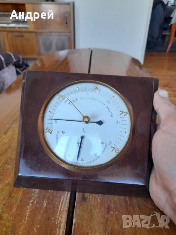 Стар барометър,термометър #2, снимка 2 - Други ценни предмети - 54357045