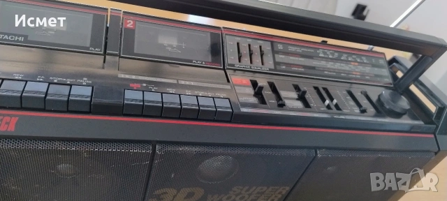 Hitachi TRK-3D8E ретро касетофон / boombox – 80-те (Japan vintage), снимка 4 - Радиокасетофони, транзистори - 54721807
