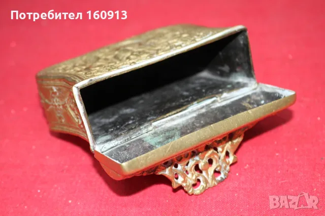 Отлична бронзова барутница, паласка, фишеклък, кутия., снимка 14 - Антикварни и старинни предмети - 55422130