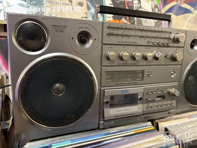Голям Касетофон PHILIPS D8623 Spatial STEREO SOUND MACHINE Най-добрият Филипс Boombox на PHILIPS, снимка 3 - Радиокасетофони, транзистори - 54358028