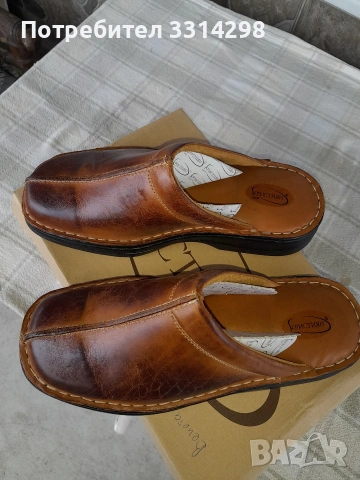 мъжки чехли 40 номер,естествена кожа,нови, снимка 5 - Маратонки - 54022717