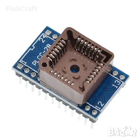 PLCC28 към DIP24 адапторна платка