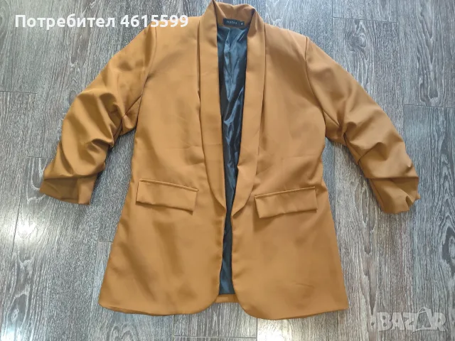кафяво сако с ръкав 7-8ми, снимка 2 - Сака - 55340835
