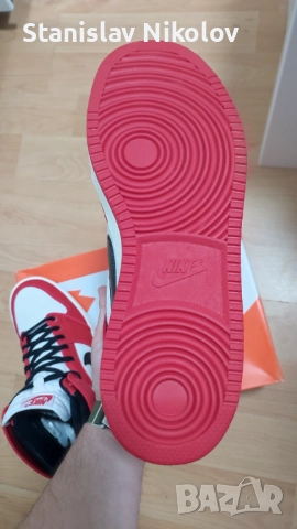 Nike Air Jordan 1 KO 2021 Chicago, Size 11 University Red Black , снимка 6 - Спортни обувки - 54541102