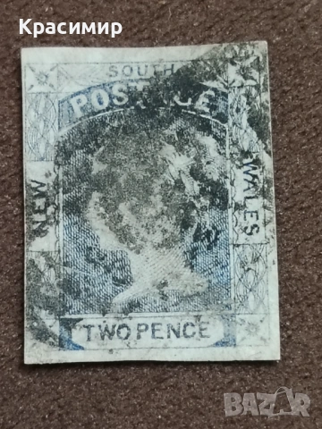 ПОЩЕНСКИ Марка Австралия 1852. , снимка 2 - Филателия - 54656192