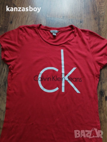 Calvin Klein Jeans - страхотна дамска тениска S, снимка 4 - Тениски - 54429334