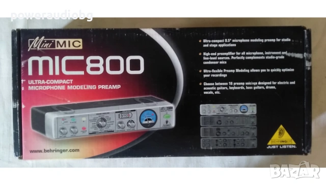 Нов микрофонен предусилвател Behringer MIC800
