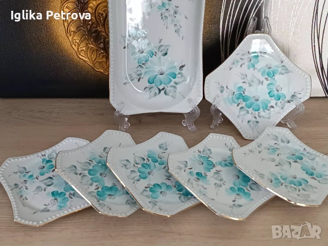 Сервиз за десерт Изида, снимка 9 - Антикварни и старинни предмети - 54982334