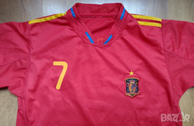 Spain / David Villa #7 - мъжка футболна тениска на Испания, снимка 4 - Спортни дрехи, екипи - 54727597