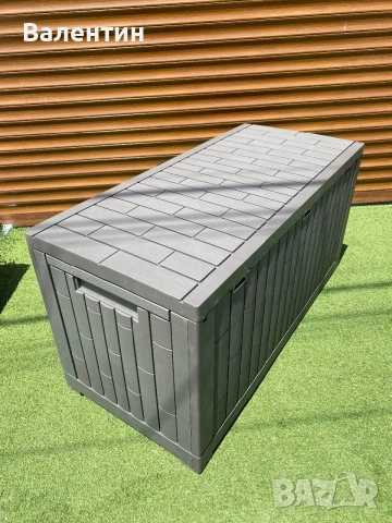 Градински сандък Outsunny 379 L, снимка 8 - Градински мебели, декорация  - 55104140
