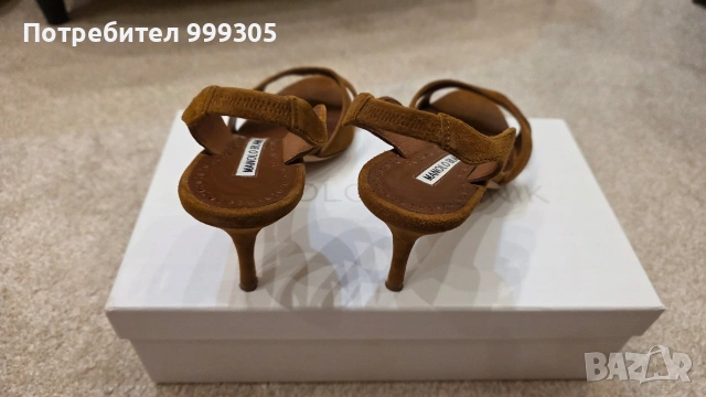 Оригинални обувки Manolo Blahnik – модел SUSPIRO, размер 36.5, снимка 3 - Дамски обувки на ток - 54364209