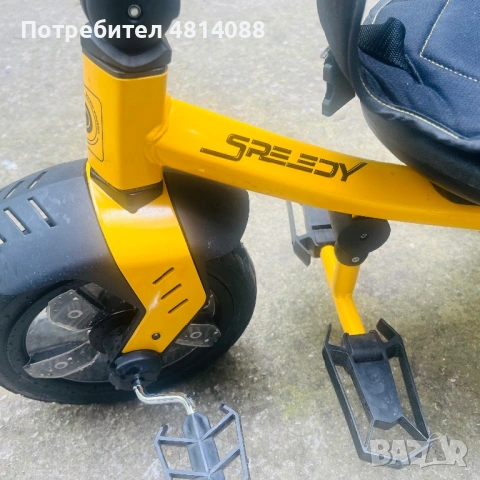 Триколка lorelli speedy yellow&black, снимка 6 - Детски велосипеди, триколки и коли - 54396614