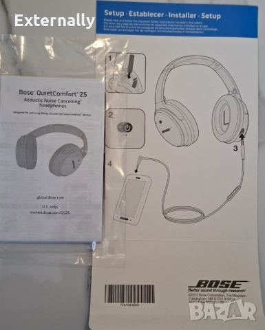 Слушалки Bose QuietComfort 25 – нови, снимка 6 - Слушалки и портативни колонки - 54904978