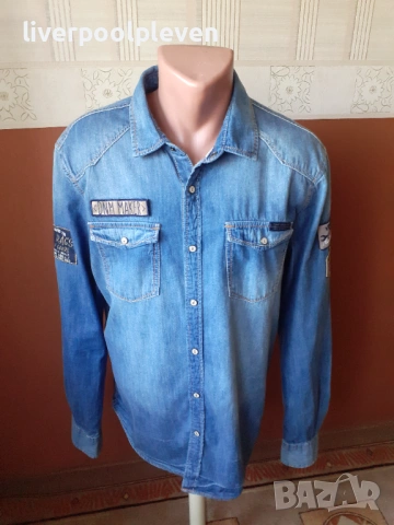👉Camp David Original L ефектна дънкова, снимка 4 - Ризи - 54724011