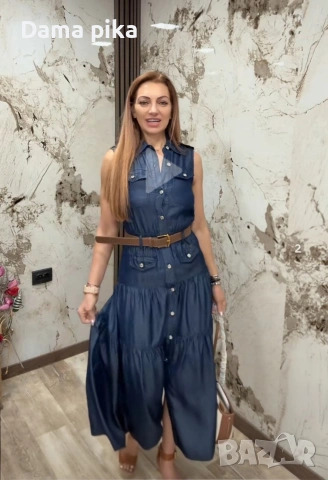 Атрактивна деним рокля, снимка 6 - Рокли - 55252069