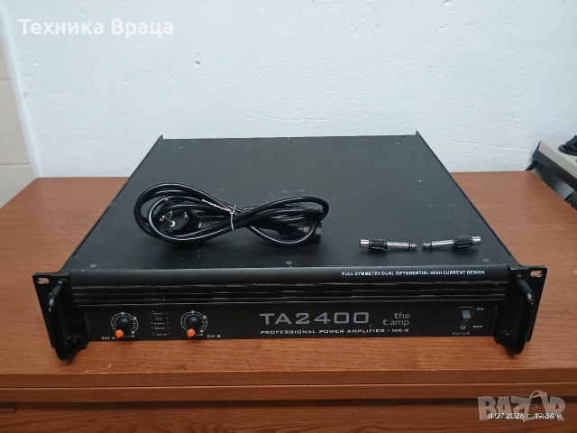 Мощно качествено стъпало T amp TA 2400. 3300W траф. 