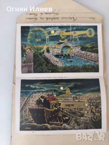 Необикновена пощенска картичка папка от САЩ 1928г., снимка 4 - Филателия - 55340391