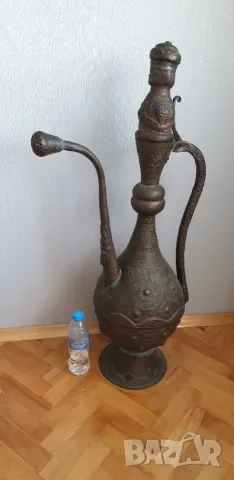 Стар много голям меден ибрик, снимка 2 - Антикварни и старинни предмети - 55630265