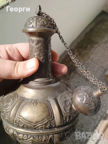 Бронзов съд за вода,19ти век,Суматра, снимка 2 - Антикварни и старинни предмети - 53970245