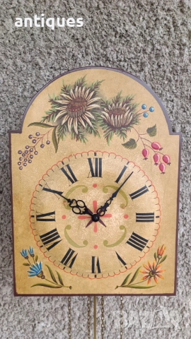 Стенен часовник с тежести - Schatz - Made in Germany -1970"г, снимка 6 - Антикварни и старинни предмети - 54135317