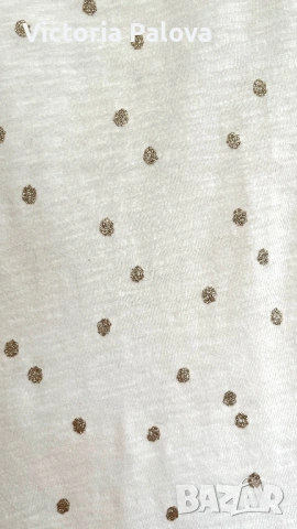 Изящна памучна блуза BODEN със сияйни златни точки , снимка 7 - Блузи с дълъг ръкав и пуловери - 54020292