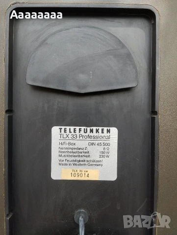 TELEFUNKEN TLX 33 professional, снимка 7 - Тонколони - 54527458